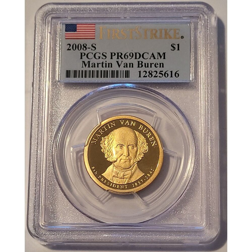 2008 S Martin Van Buren Presidential Dollar Proof PR69 DCAM PCGS FS